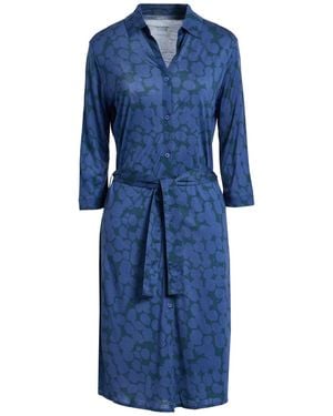 Majestic Filatures Slate Mini Dress Virgin Wool, Lyocell - Blue