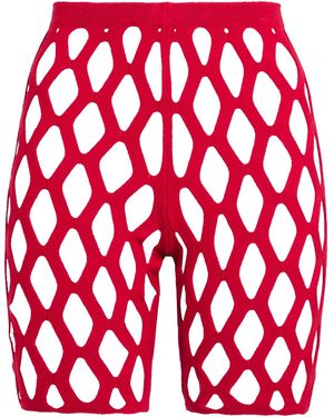 Isa Boulder Shorts & Bermuda Shorts Acrylic, Elastane - Red