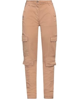 Semicouture Camel Trousers Cotton, Elastane - Natural