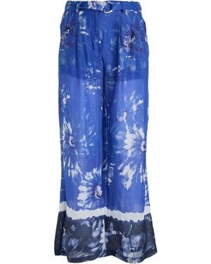 ERMANNO FIRENZE Pants Ramie, Viscose - Blue