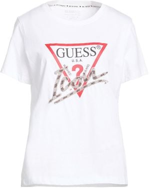 Guess T-Shirt Organic Cotton, Cotton - White