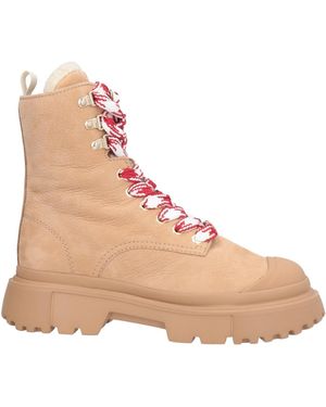 Hogan Camel Ankle Boots Leather - Natural