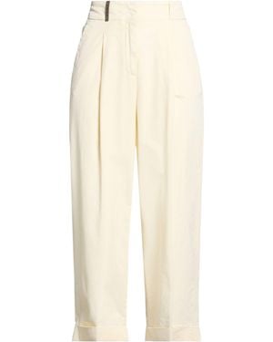 Peserico Pastel Pants Linen, Cotton, Elastane - White