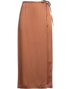 Pomandère Tan Midi Skirt Acetate, Viscose - Brown