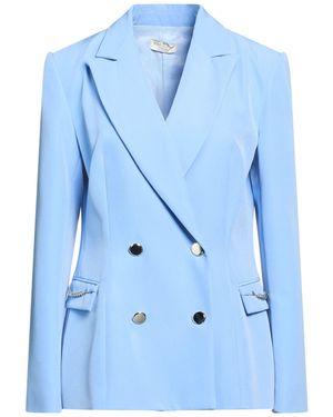 Rebel Queen Blazer Polyester, Elastane - Blue
