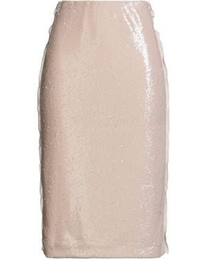 Nude Midi Skirt Polyester, Polyamide - Natural