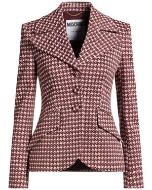 Moschino Brick Blazer Polyamide, Elastane - Red