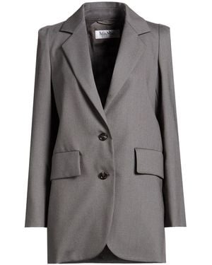 Max Mara Blazer Virgin Wool, Mohair Wool, Silk - Gray