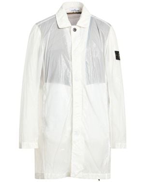 Stone Island Overcoat & Trench Coat Polyamide, Polyurethane Resin - White