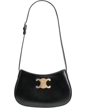 Celine Shoulder Bag Textile Fibers - Black