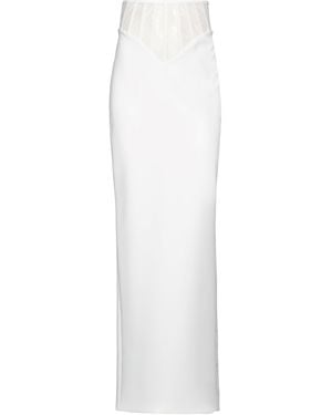 Monot Maxi Skirt Polyester - White