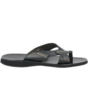 Angelo Nardelli Thong Sandal Leather - Black