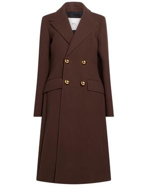 Ami Paris Coat Virgin Wool - Brown