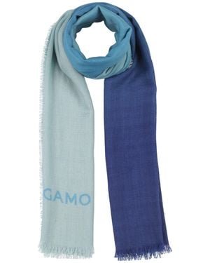 Ferragamo Scarf Cashmere, Silk - Blue