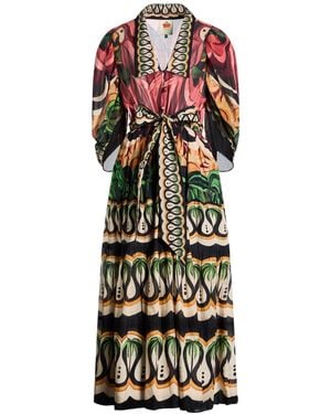 FARM Rio Coconut Tree Flow Dress Maxi Dress Cotton - White
