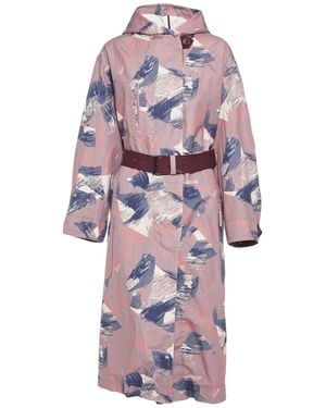 Isabel Marant Mauve Overcoat & Trench Coat Cotton, Linen - White