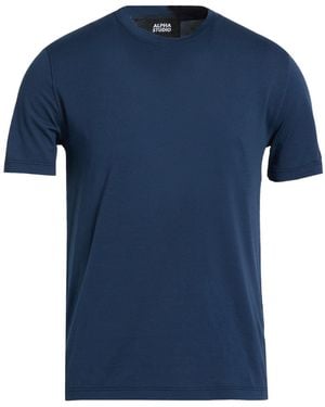 Alpha Studio T-Shirt Cotton, Elastane - Blue