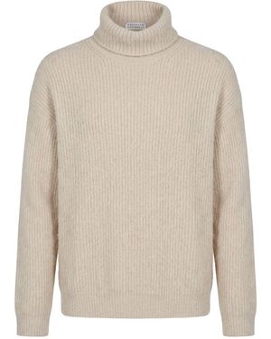Uma Wang Turtleneck Polyamide, Alpaca Wool, Virgin Wool - White