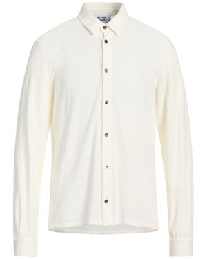 Alpha Studio Ivory Shirt Cotton, Elastane - White