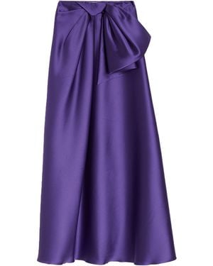 Alberta Ferretti Maxi Skirt Polyester, Silk - Purple