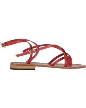 Baldinini Trend Thong Sandal Leather - Red