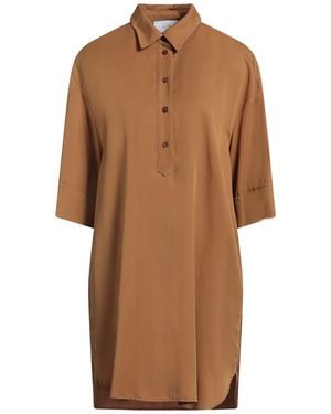 Soallure Camel Mini Dress Lyocell - Brown