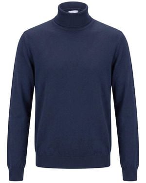 Boglioli Rollkragenpullover - Blau