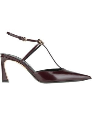 Victoria Beckham Burgundy Pumps Calfskin - Red