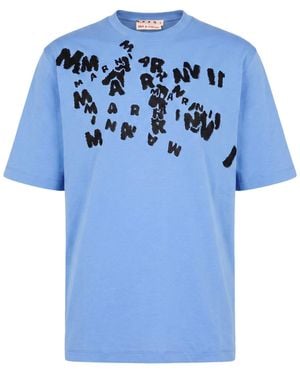 Marni T-Shirt Cotton - Blue