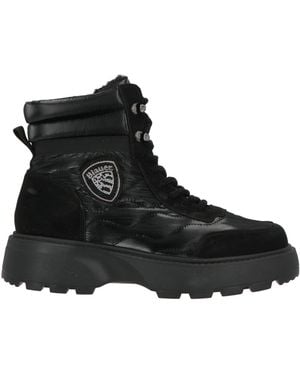 Blauer Stiefelette - Schwarz