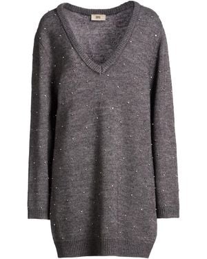 Jijil Mini Dress Acrylic, Merino Wool - Gray