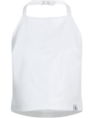 Calvin Klein Top Polyester, Modal, Elastane - White