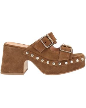 CURIOSITÉ Sandals Leather - Brown