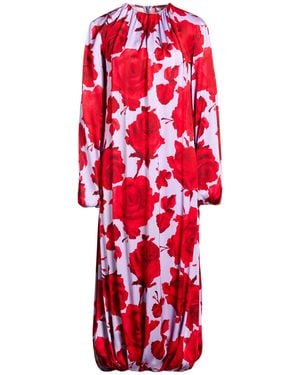 MSGM Lilac Maxi Dress Viscose - Red