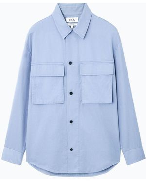 COS Oversized-hemd Im Utility-stil - Blau