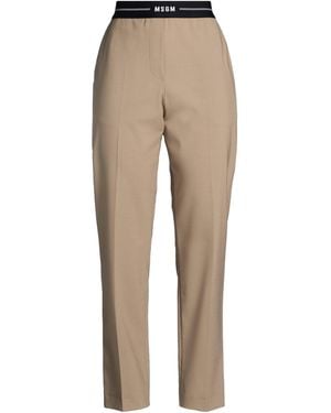 MSGM Trousers Virgin Wool, Elastane - Natural
