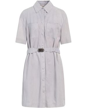 Agnona Mini Dress Lambskin - Gray