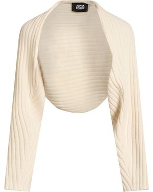 Alpha Studio Ivory Shrug Cashmere - Natural