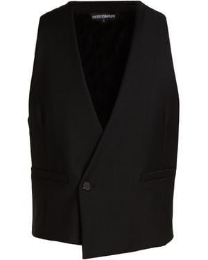Patrizia Pepe Tailored Vest Polyester, Virgin Wool, Elastane - Black
