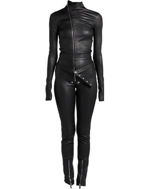 Rick Owens Jumpsuit Lambskin, Cotton, Elastane - Black