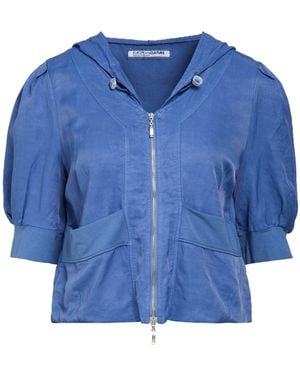 European Culture Sweatshirt Rayon, Viscose, Linen, Cotton, Elastane - Blue