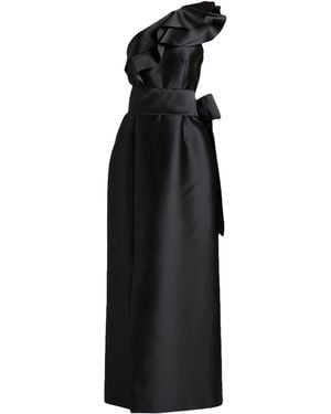 Alberta Ferretti Maxi Dress Polyester, Silk - Black