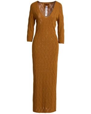 Twinset Maxi Dress Polyamide, Viscose, Wool, Cashmere - Brown
