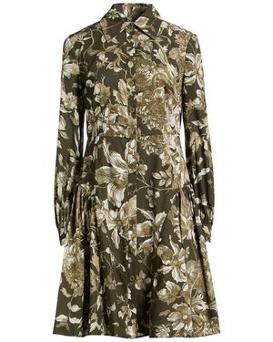 Erdem Military Midi Dress Cotton - Green
