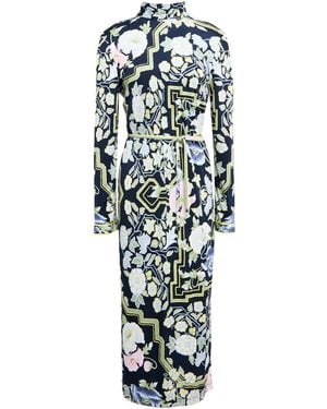 Leonard Paris Midnight Midi Dress Silk - White