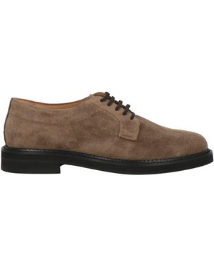 Sesa Footwear Khaki Lace-Up Shoes Leather - Brown
