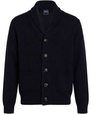 Fedeli Midnight Cardigan Cashmere - Blue
