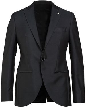 Luigi Bianchi Blazer Wool, Polyester - Black