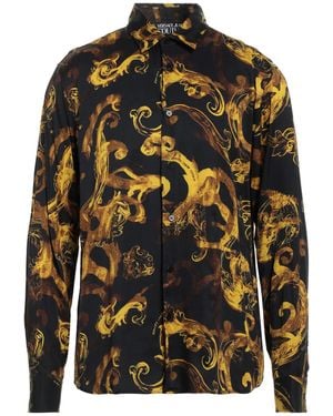 Versace Jeans Couture Signature Print Twill Shirt - Black