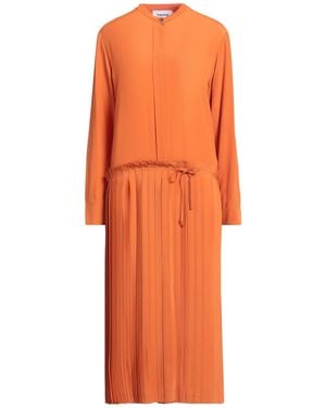 Hache Midi Dress Acetate, Silk - Orange